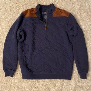 Vineyard Vines Men’s Quilted & Suede Pullover